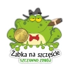 Drewniany magnes Żaba na szczęście N1